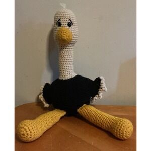 Handmade Crochet Ostrich, 14" (19" Including‎ Legs) Stuffed Animal
